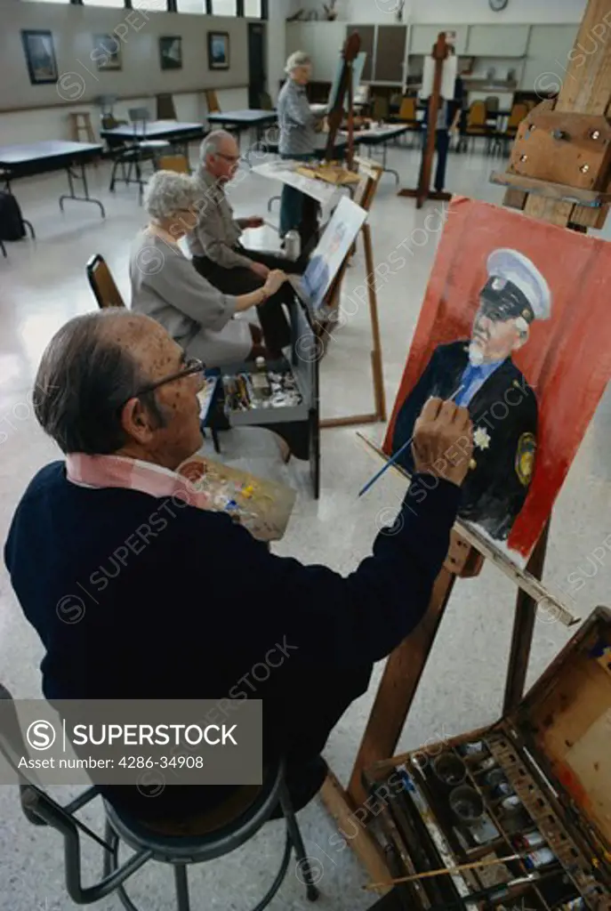 Seniors enjoy painting class