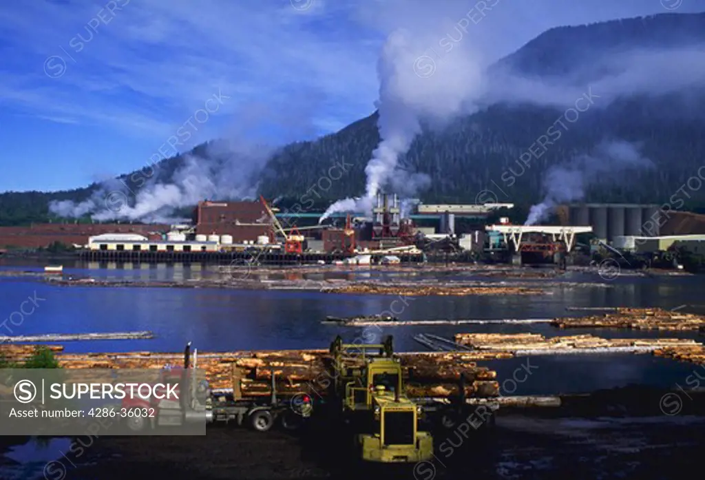 Pulp mill in Ketchikan, Alaska.