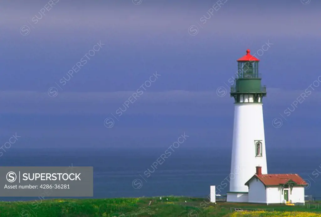 Yaquina Head lighthouse in Newport, Oregon.