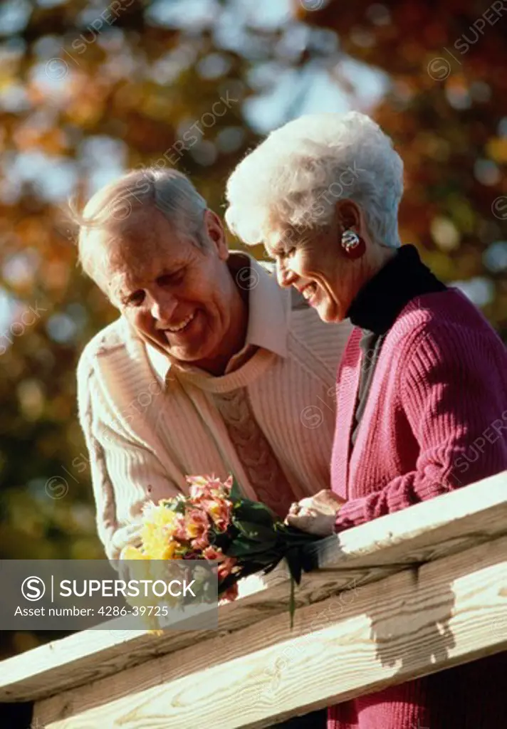 Senior couple outdoors, MR
