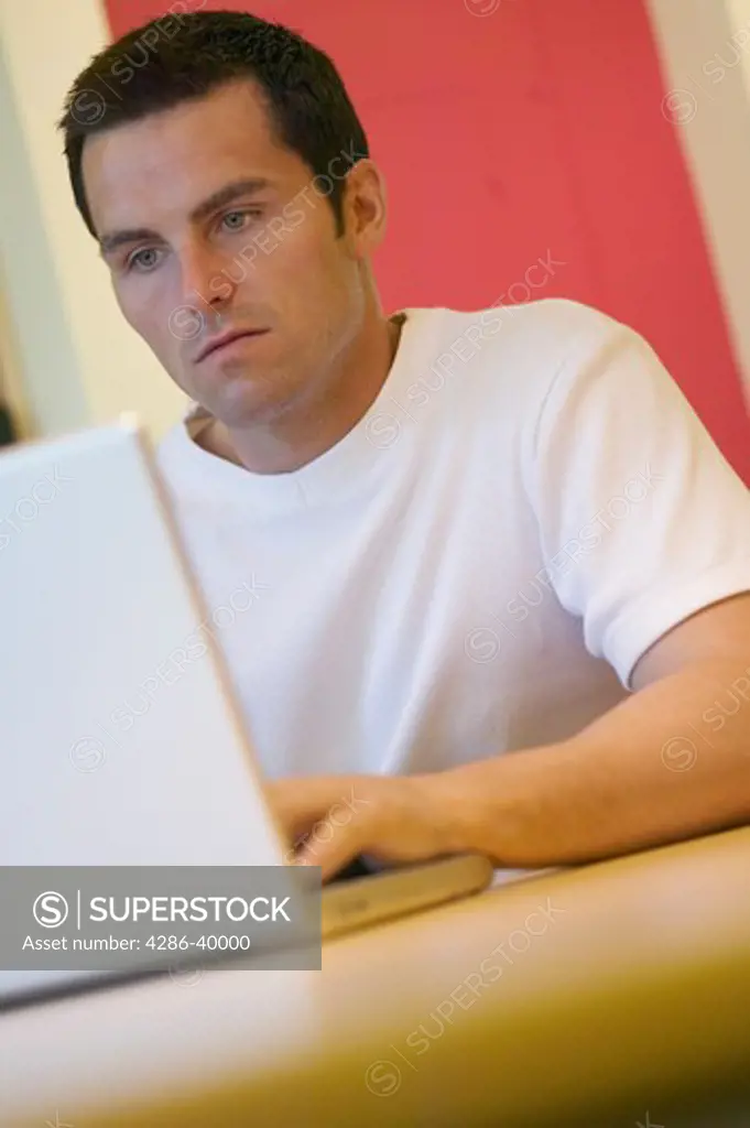 Man working on laptop  MR-0406 PR-0407