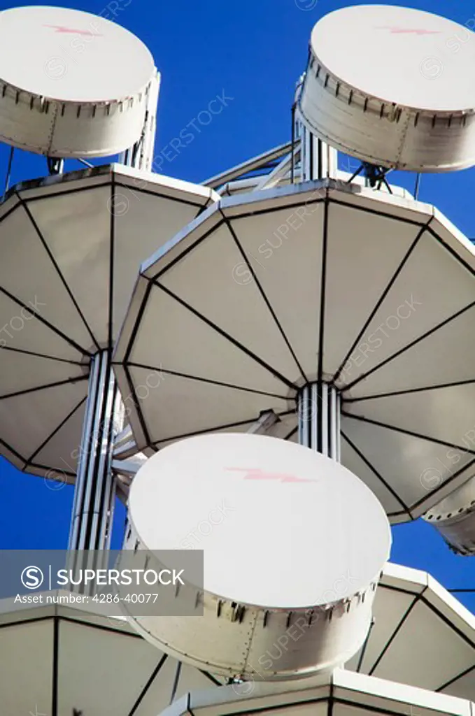 Microwave communications tower and antenna  NO RELEASE  No Property Release