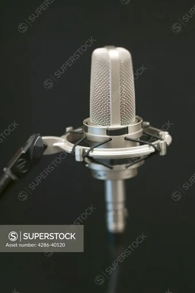 Recording studio equipment. Studio microphone.  -