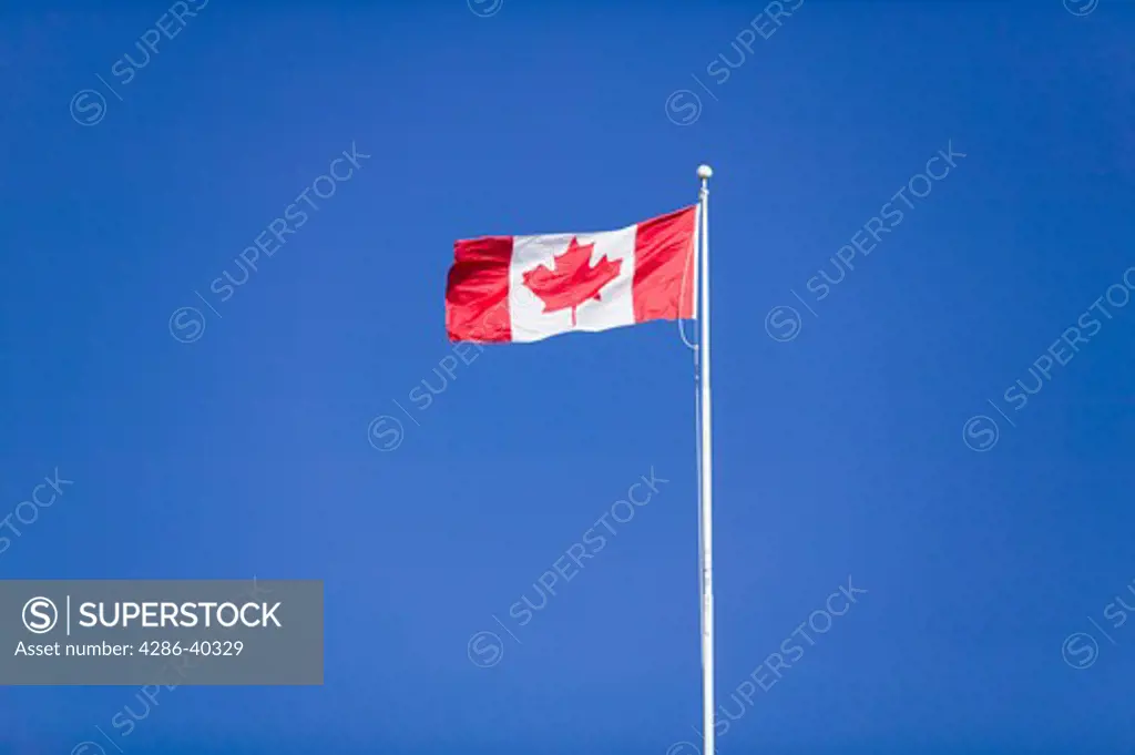 Canadian flag. Victoria, Capital City, British Columbia, Canada  -