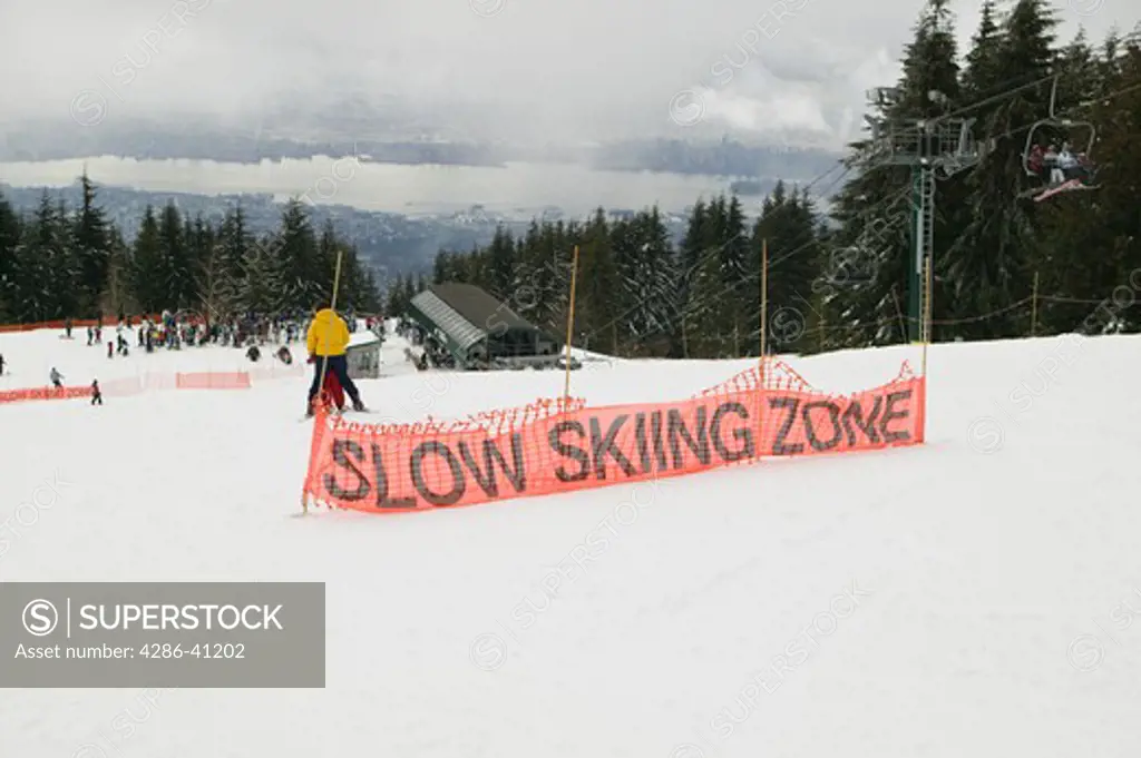 Skiers, The Cut, Grouse Mountain North Vancouver BC Canada
