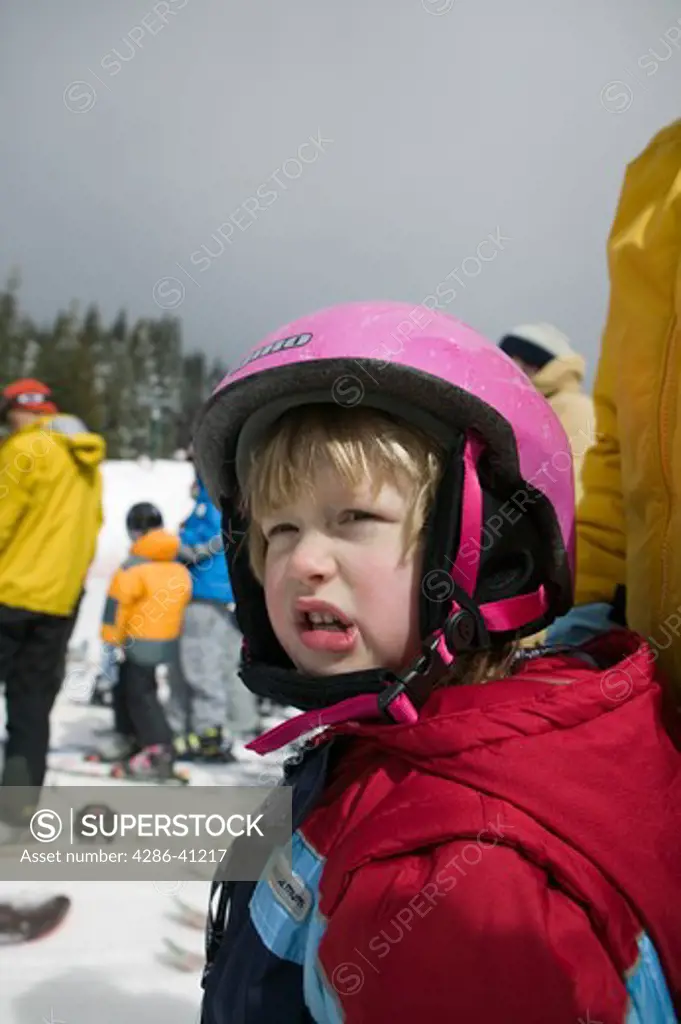 4 Year Old Girl on Grouse Mountain North Vancouver BC Canada, MR-0601