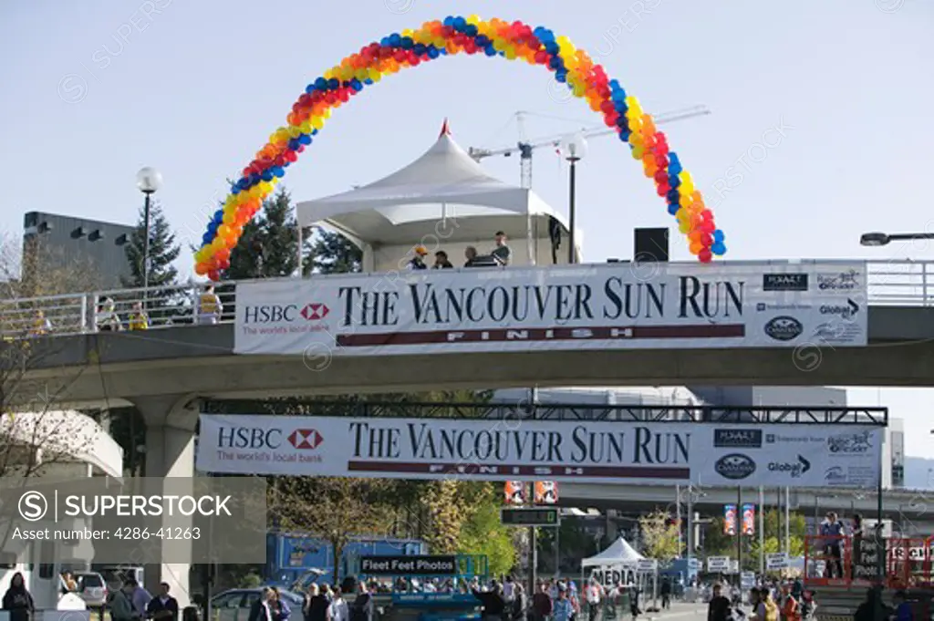 Vancouver Sun Fun Run 10k. Finish Line