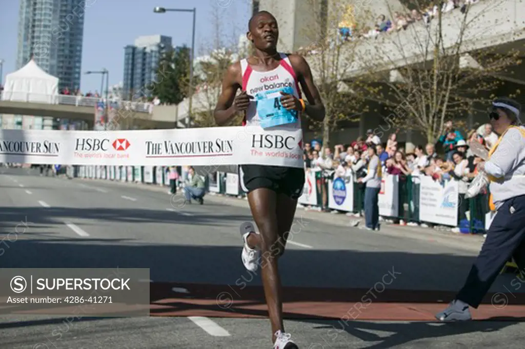 Vancouver Sun Fun Run 10km Race Winner Gilbert Okari Knya 28m25s