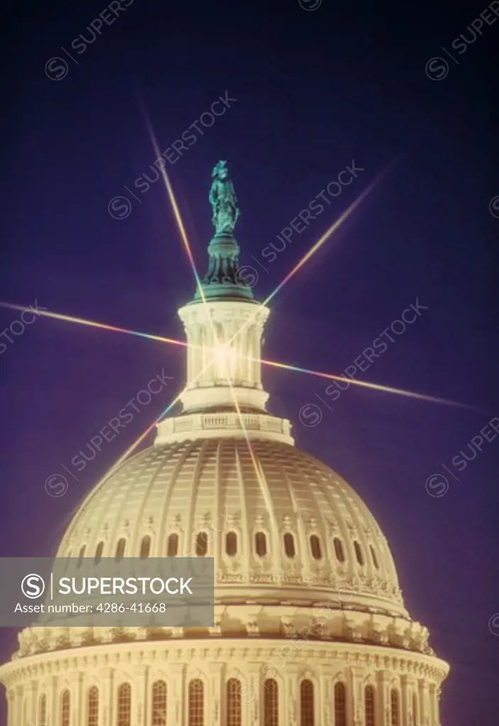 U.S. Capitol, star filter, Washington, D.C.