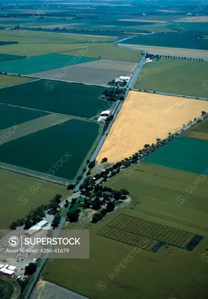 Farm lands aerial