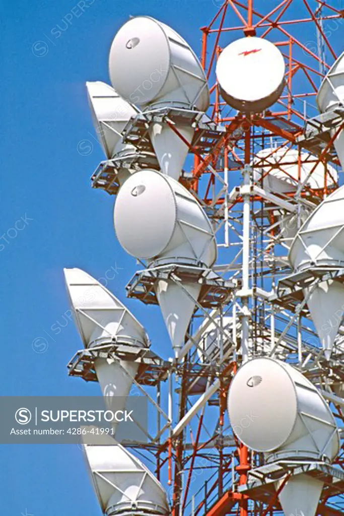 microwave communications tower