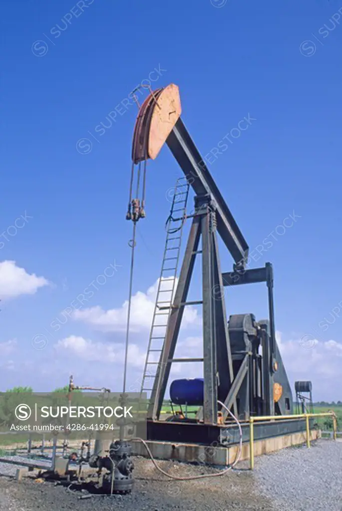 oil production equipment at wellhead Texas
