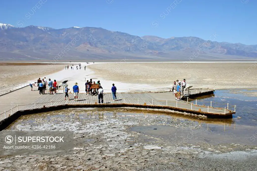 people at Badwater in Death Valley National Park California