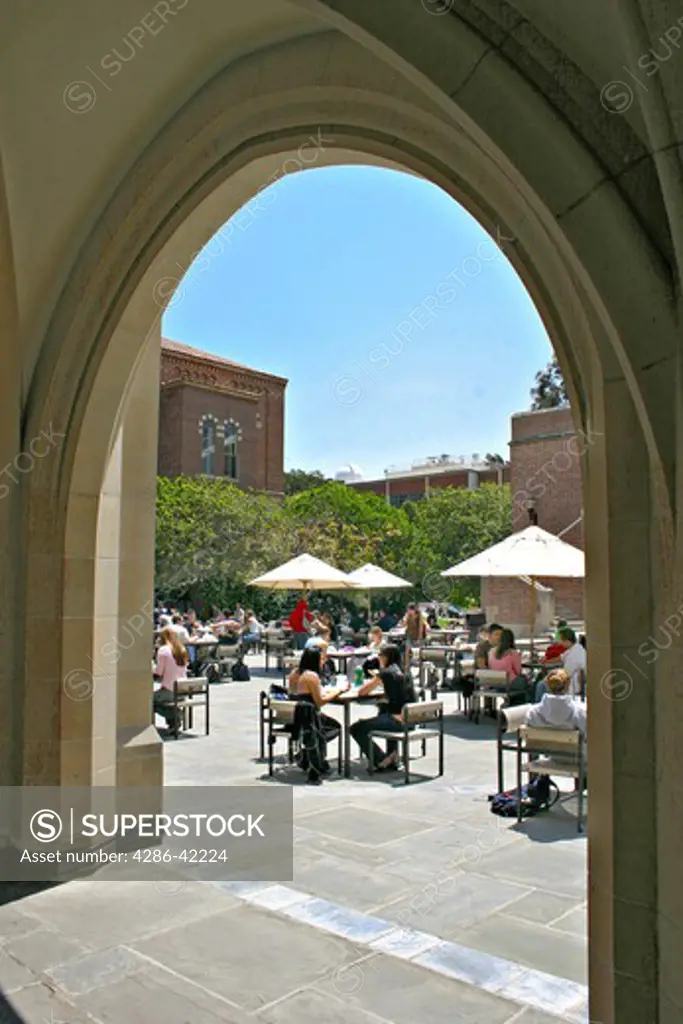Students at campus food court University of California Los Angeles