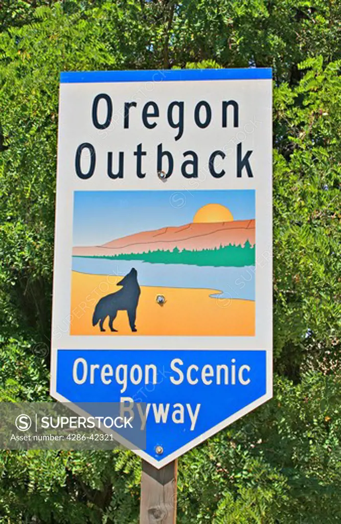 Oregon Scenic Byway sign Lakeview Oregon