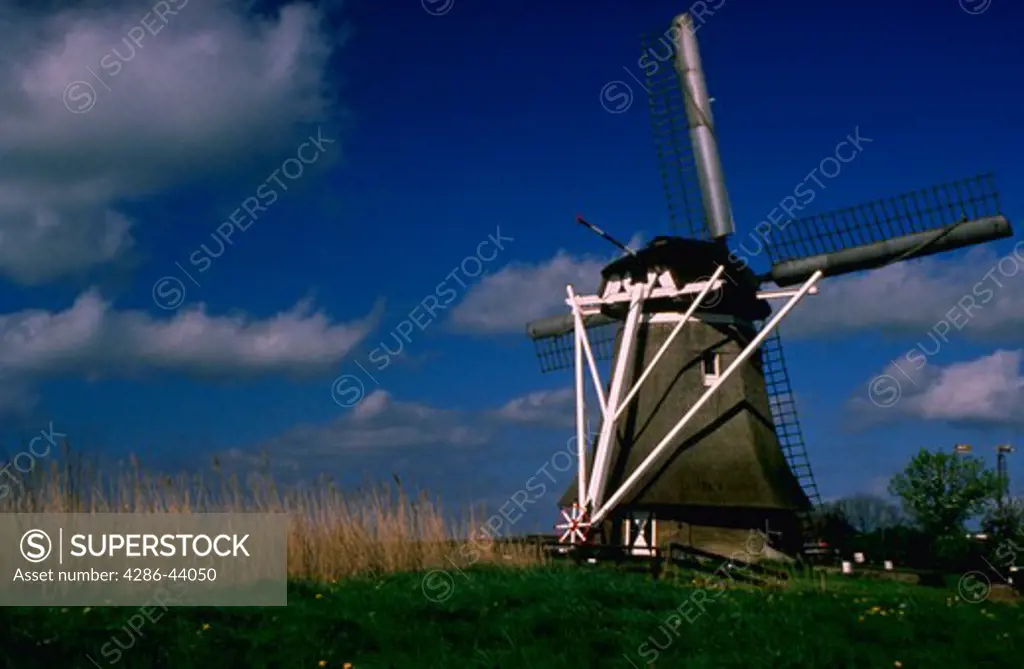 HOLLAND WINDMILL IN THE SUNSHINE