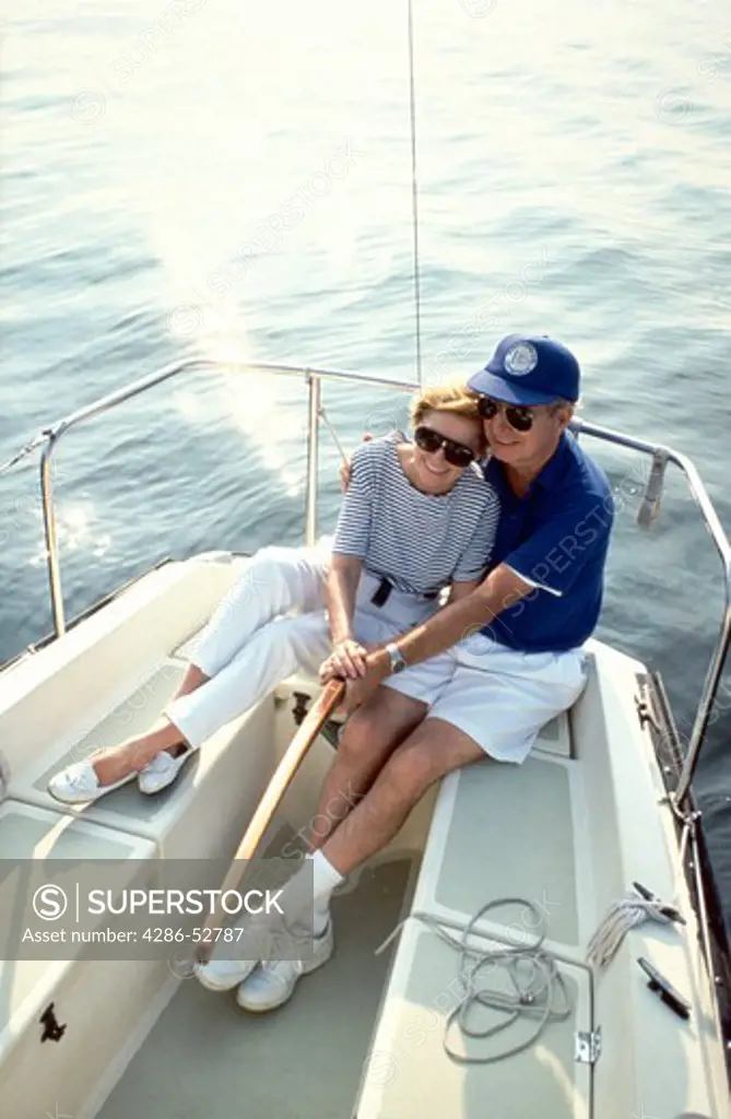 Couple on sailboat