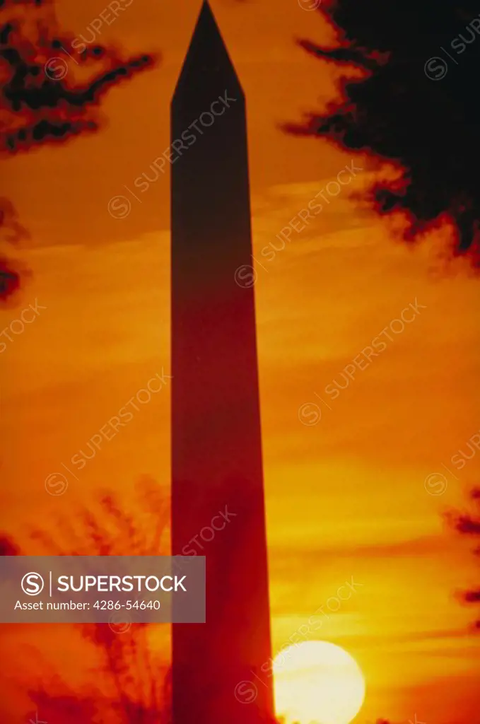 Washington Monument at sunrise.  Other Washington monuments available with mood lighting.