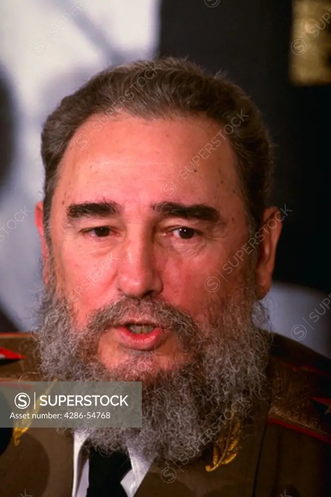 Fidel Castro, premier of Cuba since 1959, at news conference in Caracas, Venezuela.