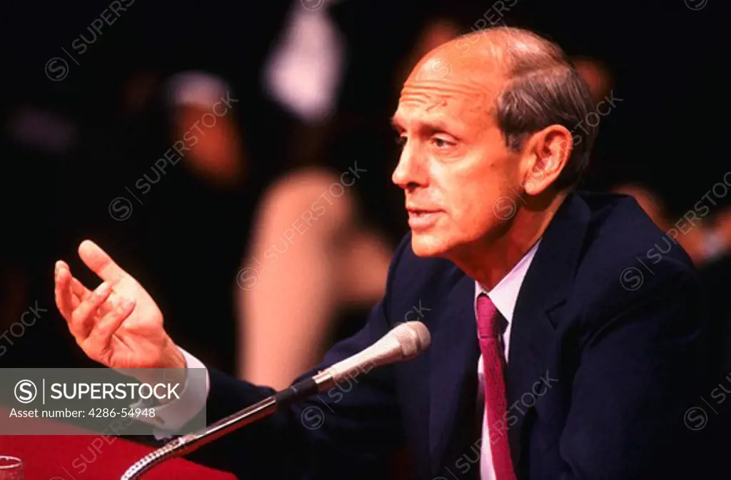 United States Supreme Court Justice Stephen G. Breyer during his confirmation hearing before the U.S. Senate's Judiciary Committee.