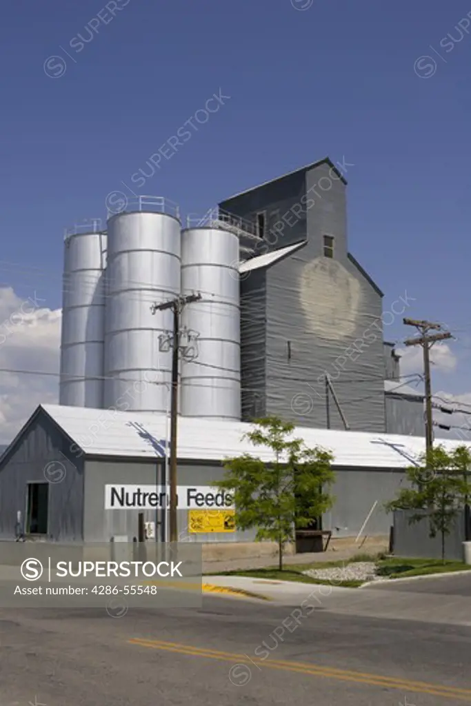 BOZEMAN, MONTANA, USA - Grain elevators.