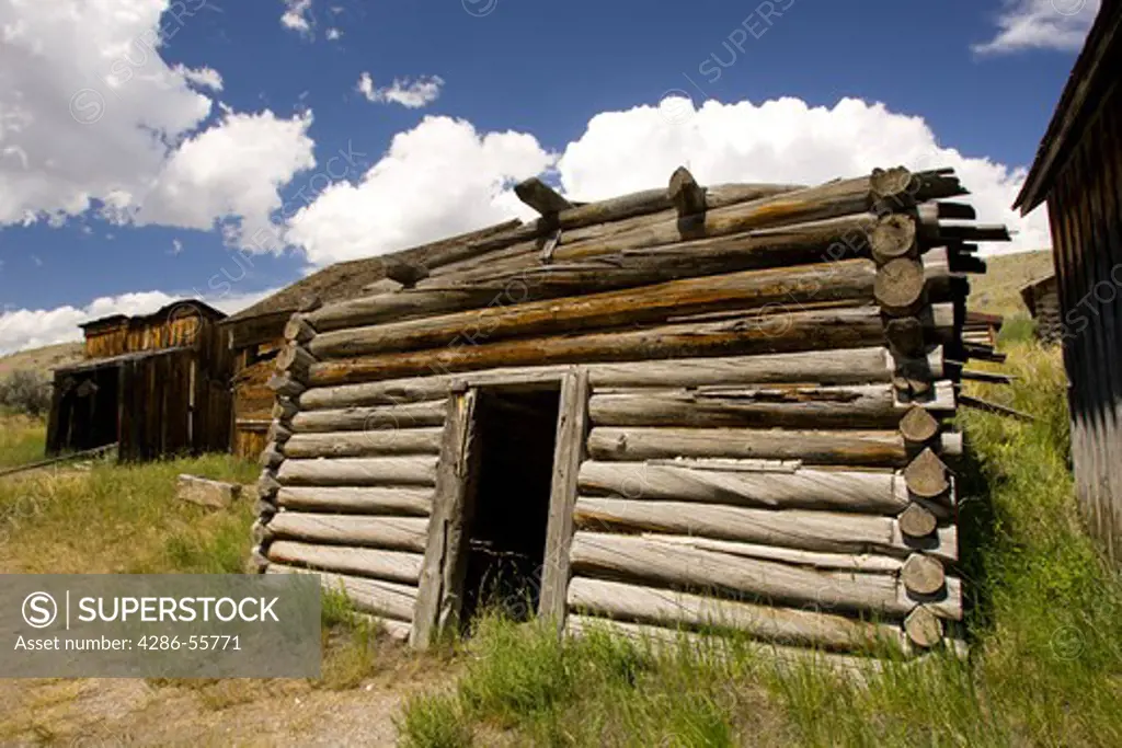 BANNACK, MONTANA, USA - Ghost town, in old gold mining settlement, Bannack State Park. Bannack was Montana's first territorial capital established in the 1860s.