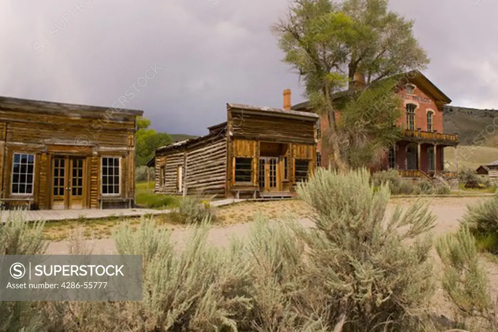 BANNACK, MONTANA, USA - Ghost town, in old gold mining settlement, Bannack State Park. Bannack was Montana's first territorial capital established in the 1860s.