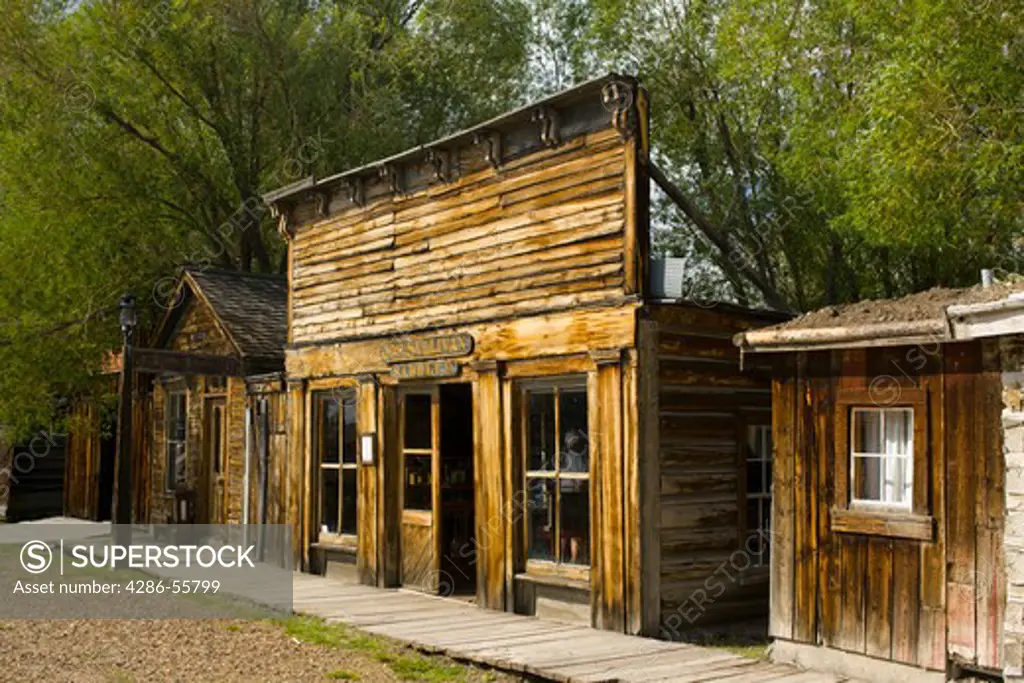 NEVADA CITY, MONTANA, USA - Located in Alder Gulch, Nevada City is a historic gold rush frontier town. In the 1860s it was the site of the richest placer gold strike in the Rocky Mountains. Today it is a tourist attraction, and it is also has been used as a movie set. 