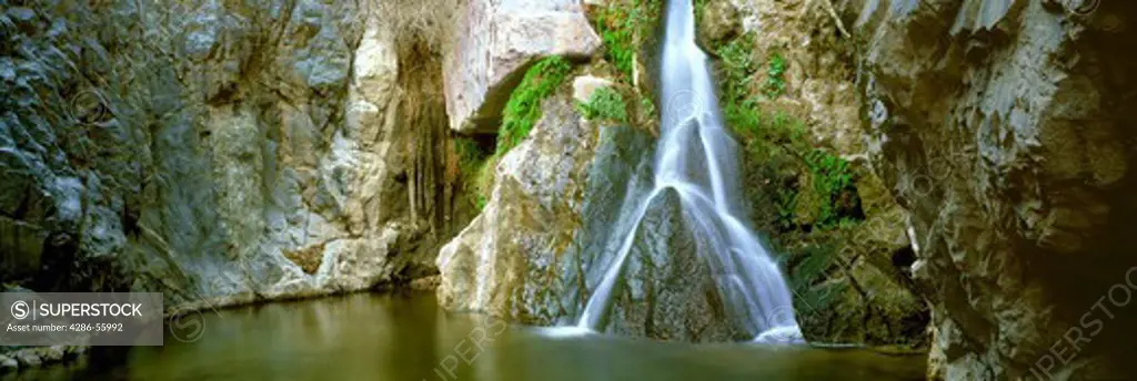 View of Darwin Falls in Death Valley National Park in California. 