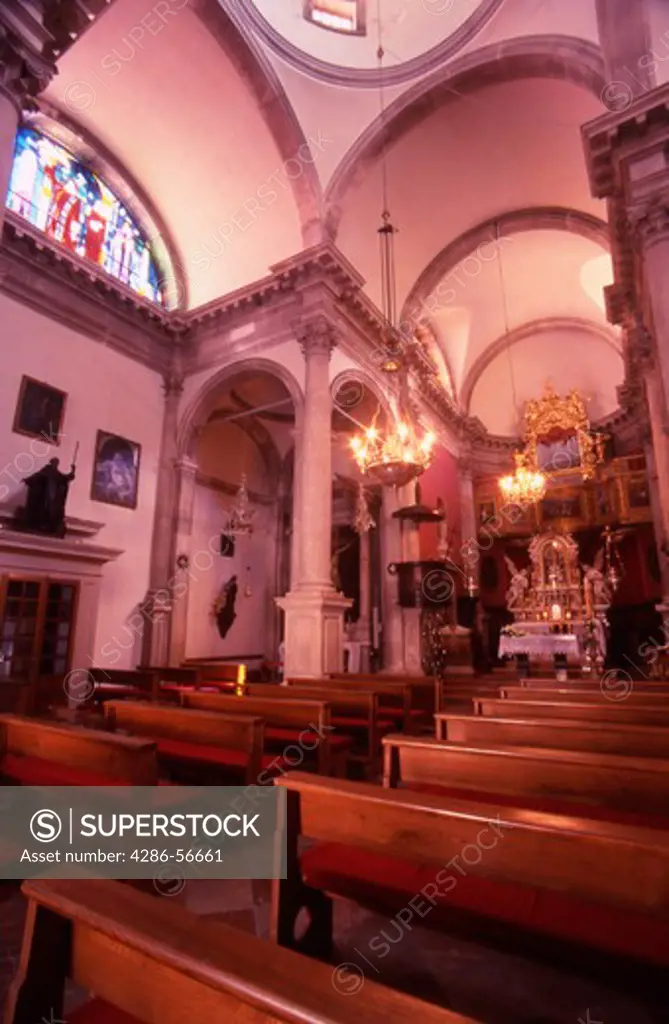 The interior of St Blaise Church. Dubrovnik Old City, Croatia.