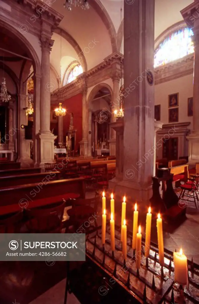 The interior of Saint Blaise Church. Dubrovnik Old City. Croatia.