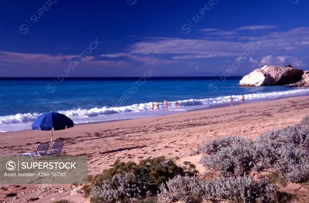 Greece. Ionian Islands. Kathisma Beach on Lefkada.