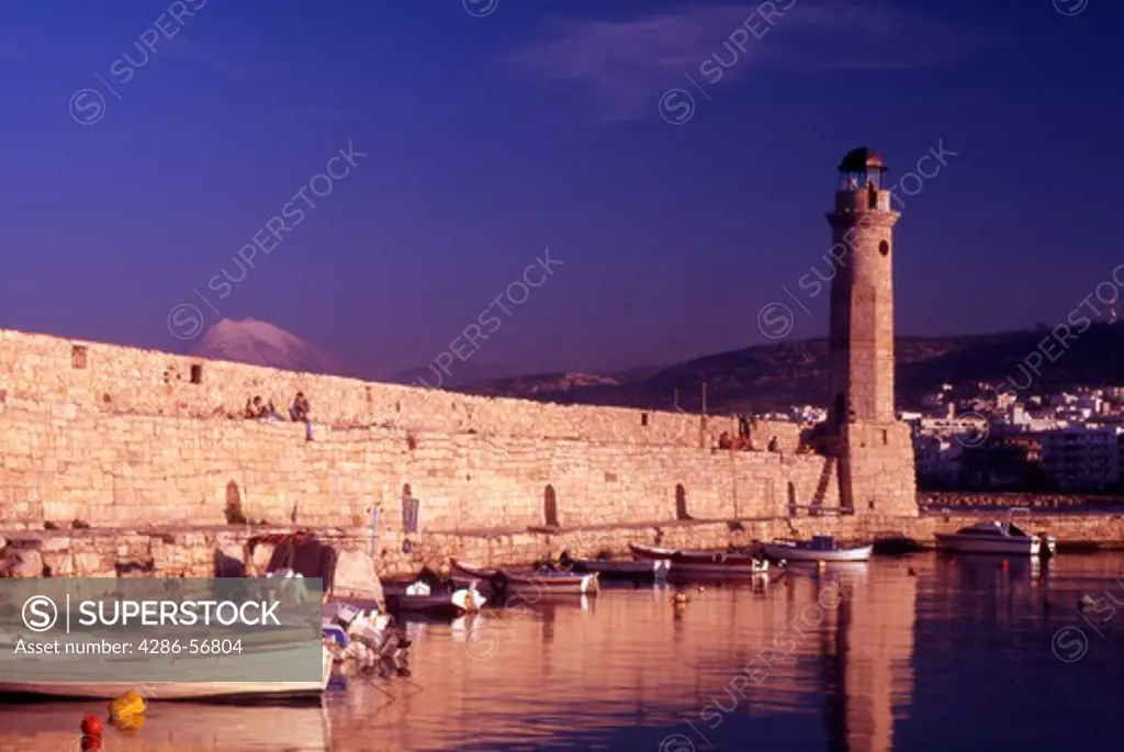 Rethymnon Harbour and Venetian Lighthouse.