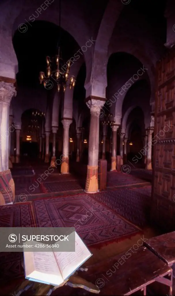 Tunisia. Kairouan. Inside The Great Mosque. The Prayer Hall  Mihrab.