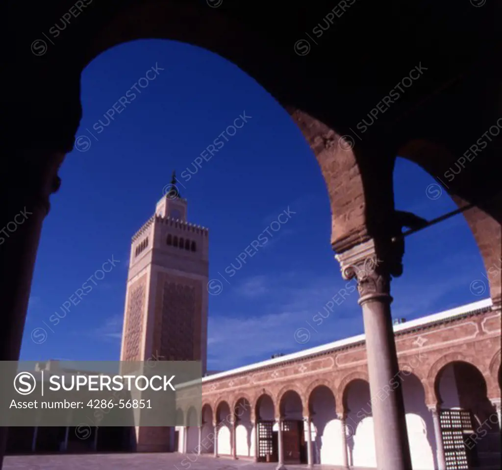 Tunisia. Zitouna the Great Mosque. The Medina. Tunis.