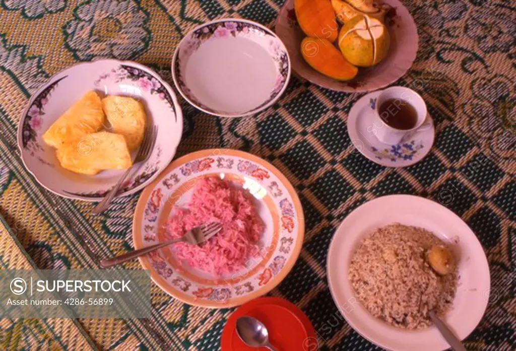 Simple Zanzibari food at Kidiichi village, Zanzibar. Tanzania.