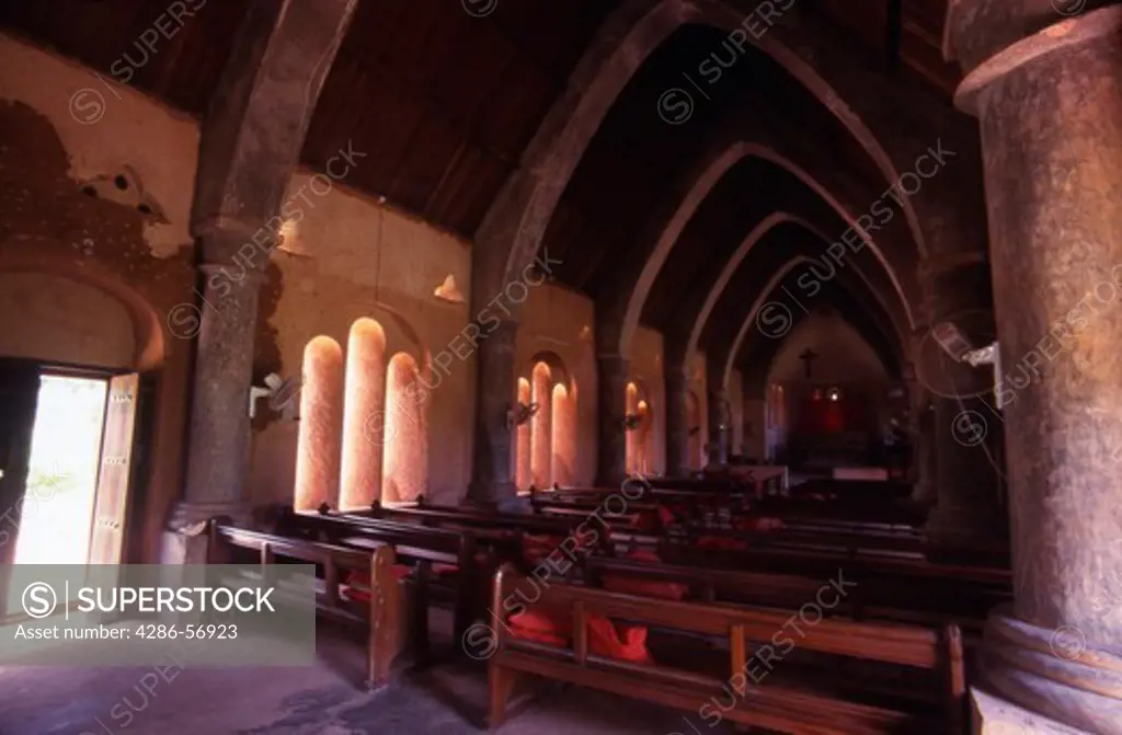 Inside Saint Johns Anglican Church. Mbweni. Zanzibar.Tanzania.