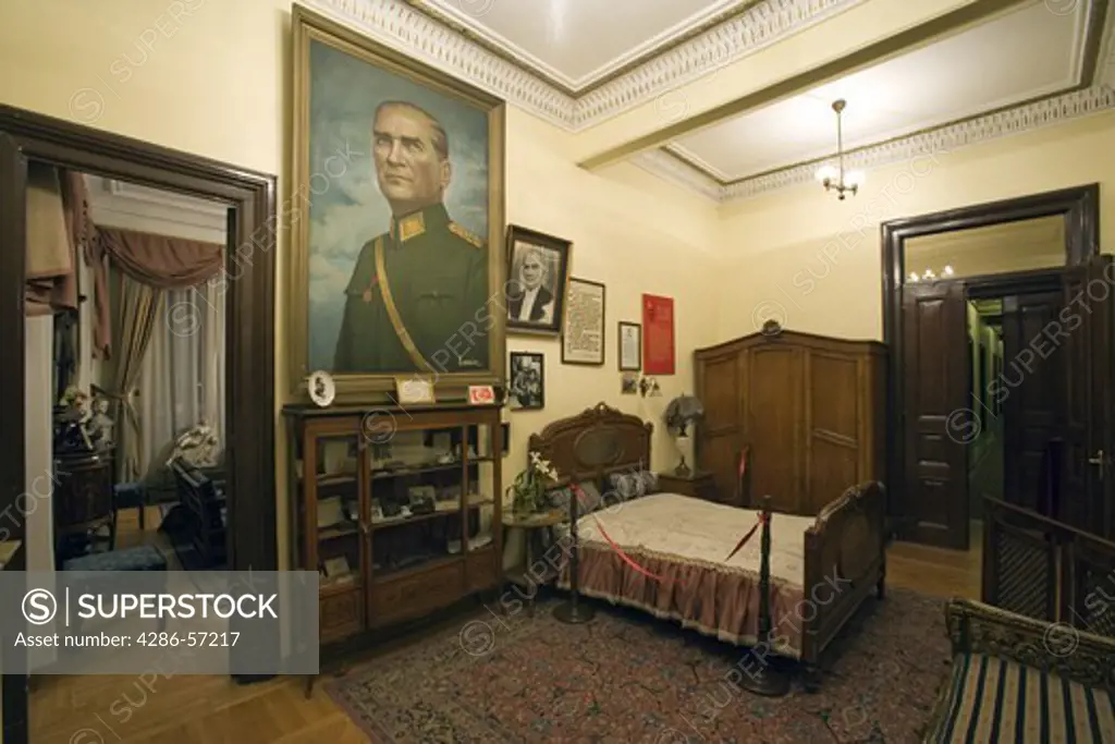 Pera Palas Hotel, Istanbul, Turkey. Ataturk's bedroom preserved as a museum. Property Released