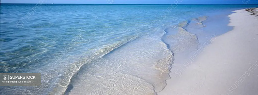 Crystal clear water along deserted beach, Bahia Honda State Park, Bahia Honda Key, Florida