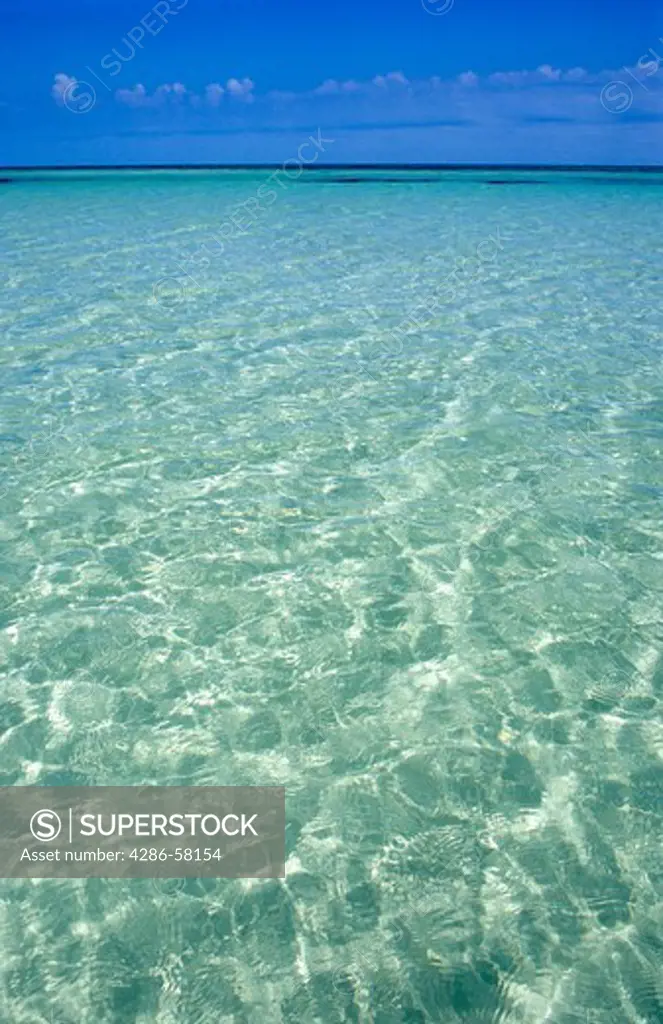 Translucent tropical waters shimmer over white sand, Bahia Honda State Park, Florida Keys, Florida