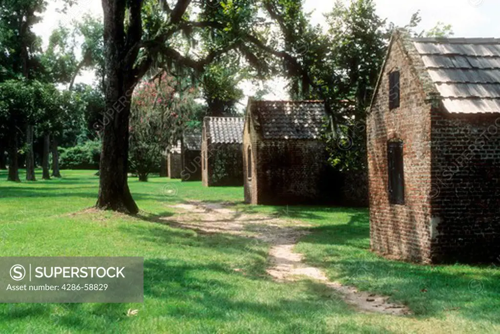 Civil war era slave quarters preserved for historic value in Charleston, SC. USA.
