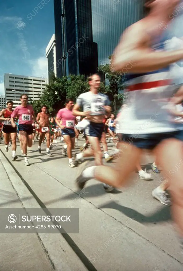 Marathon runners in Charlotte, NC. (NMR)