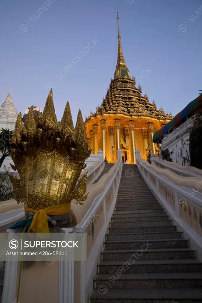 Wat Phra Phuttabat  Buddhist mondop temple in Lopburi, Thailand.