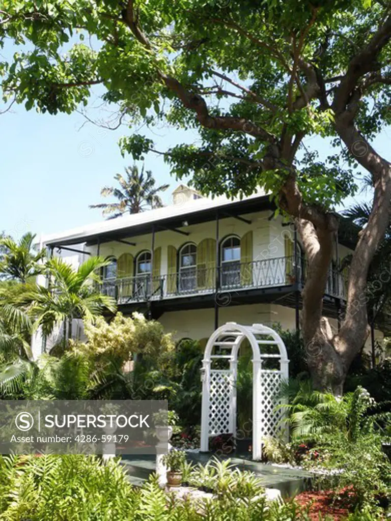 The Hemingway house in Key West, Florida.