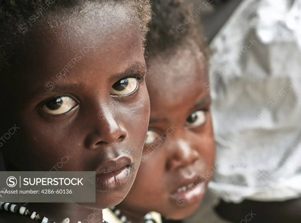 Dinka children in Rumbek, South Sudan NOT MODEL RELEASED. EDITORIAL USE ONLY.