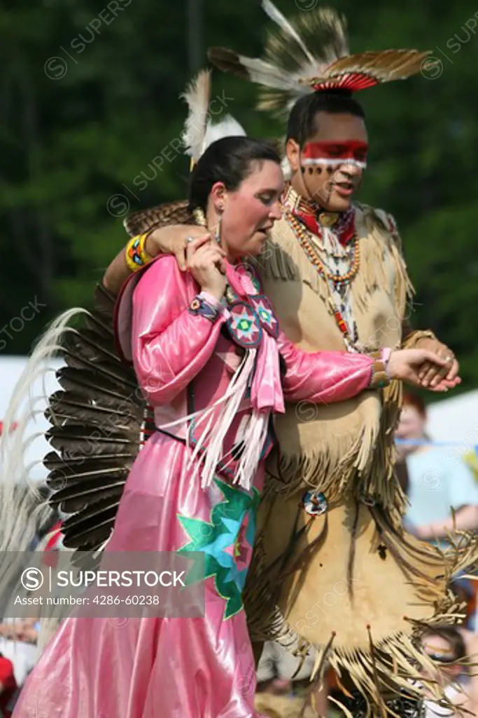 Native Americans in traditional regalia dance at the 8th Annual Redwing PowWow in Virginia Beach, Virginia. NOT MODEL RELEASED. EDITORIAL USE ONLY.