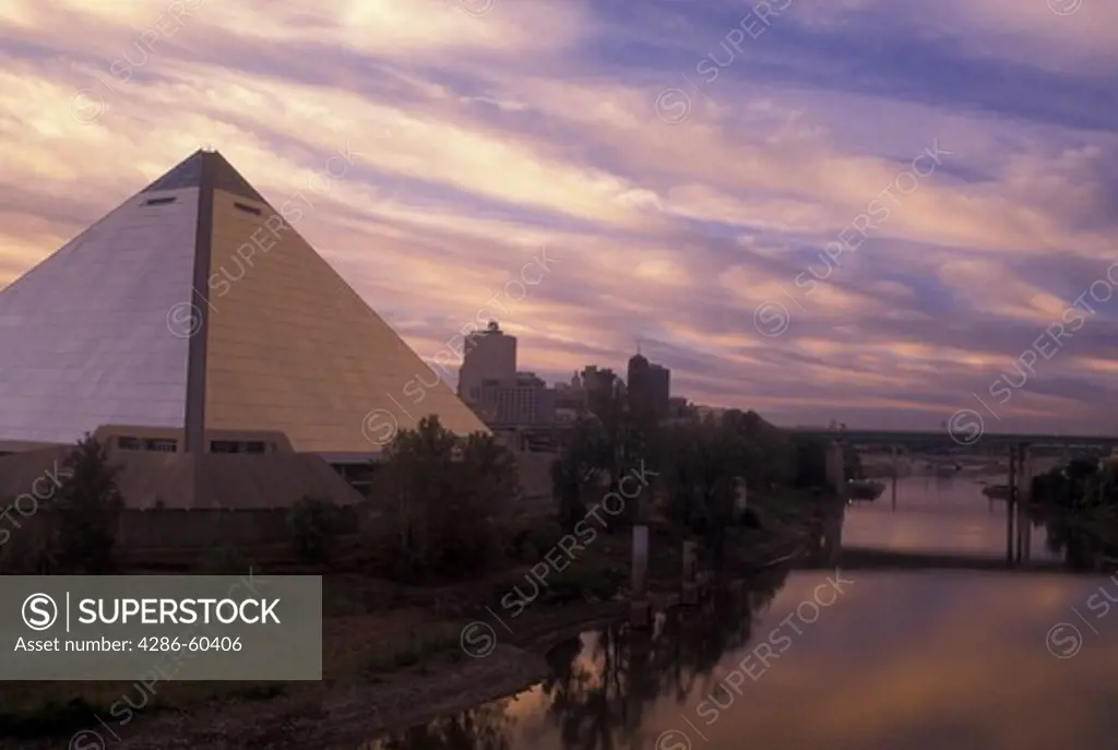 Memphis, TN, Tennessee, The Pyramid, a sport and entertainment arena, Mississippi River
