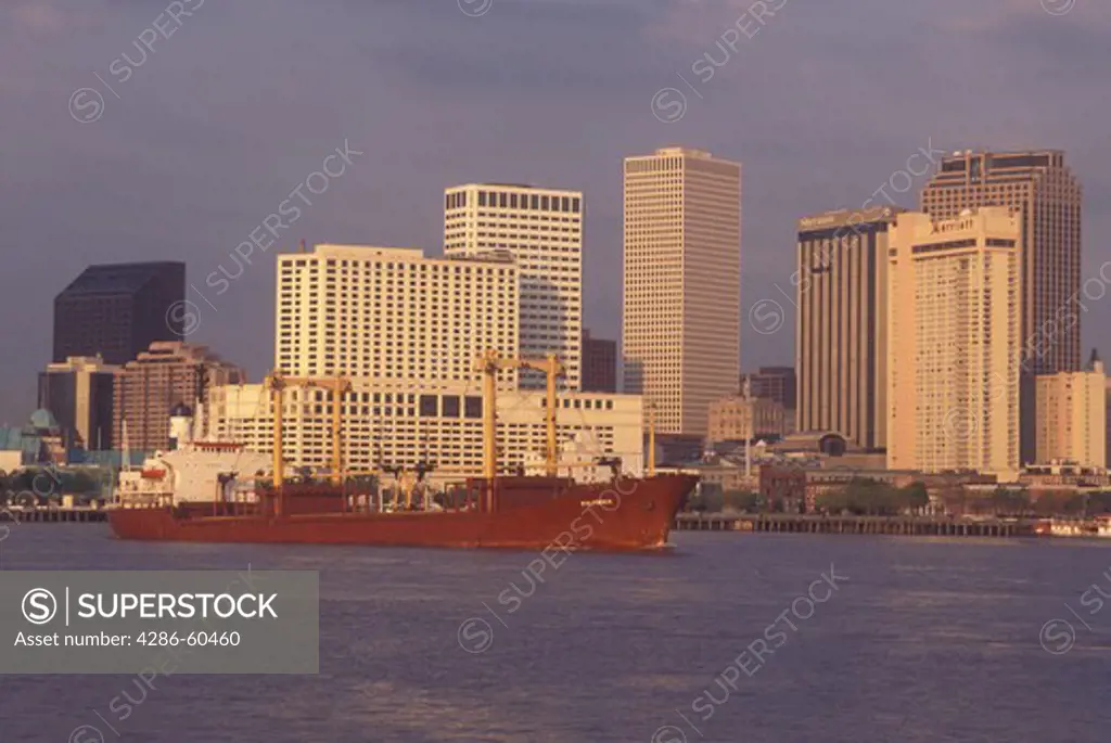 New Orleans, LA, Louisiana, Mississippi River, skyline