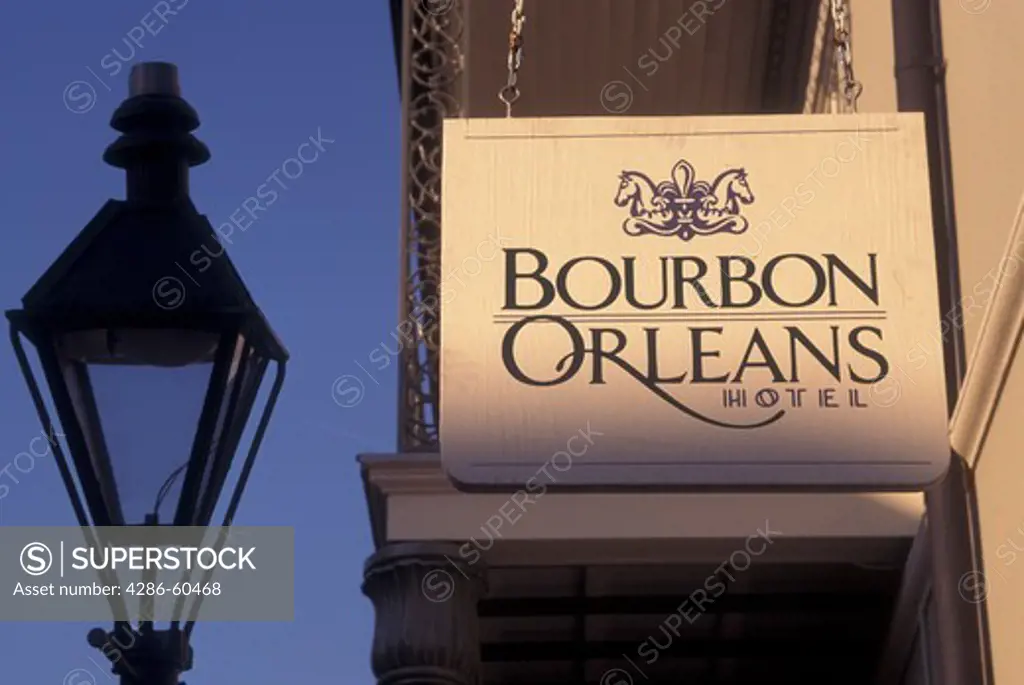 New Orleans, LA, Louisiana, French Quarter, Bourbon Orleans Hotel, sign