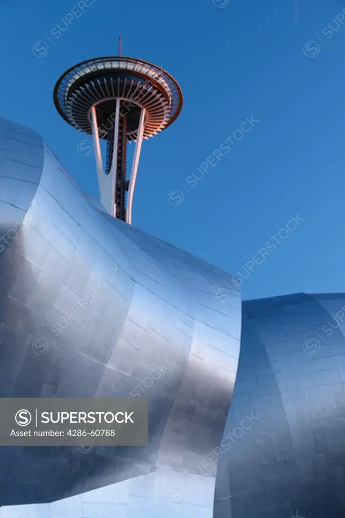Seattle, WA, Washington, Seattle Center, Space Needle, Experiment Music Project, Frank O. Gehry designed building